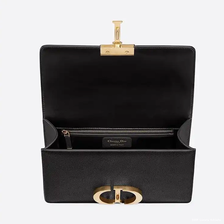 Cheap 30 Grained Montaigne Black Calfskin Dior Bag 0514 Luxury